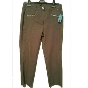 Cropped Stretchy Pants Made in Europe, sz 38 / 8